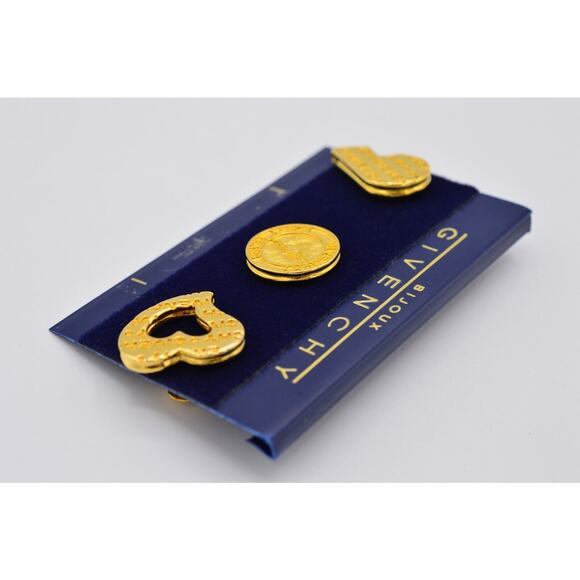 Givenchy 4G Vintage Logo Pin Lapels Tacs Set Heart Whistle Forty 40 Years Bin8 - Picture 9 of 10